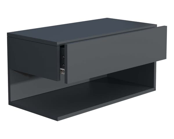 UsalXL60 nattbord vegghengt 1 skuff 1 hylle antracitt.