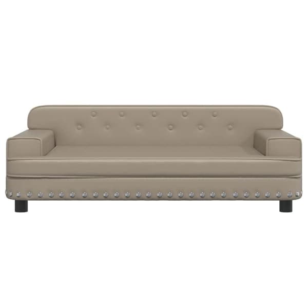 vidaXL sofa til børn 90x53x30 cm kunstlæder cappuccinofarvet