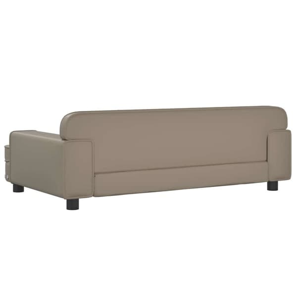 vidaXL sofa til børn 90x53x30 cm kunstlæder cappuccinofarvet