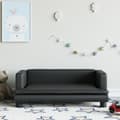 Miniatyrbild 1 av 7: vidaXL Barnsoffa svart 80x45x30 cm konstläder