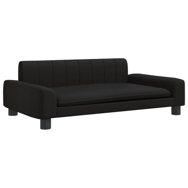 vidaXL sofa til børn 90x53x30 cm kunstlæder sort