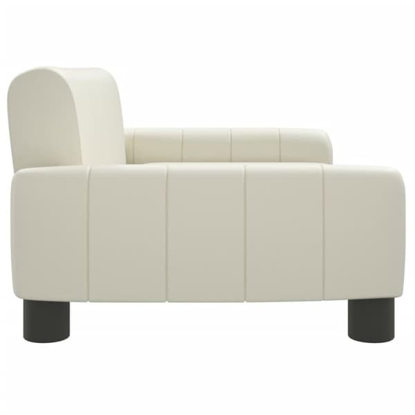 vidaXL sofa til børn 70x45x30 cm kunstlæder cremefarvet