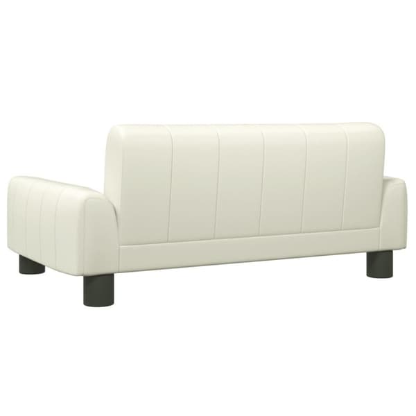 vidaXL sofa til børn 70x45x30 cm kunstlæder cremefarvet