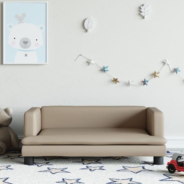 vidaXL Barnsoffa cappuccino 80x45x30 cm konstläder