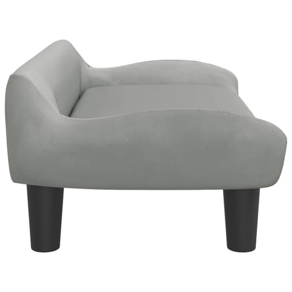 vidaXL Barnsoffa ljusgrå 70x40x24 cm sammet