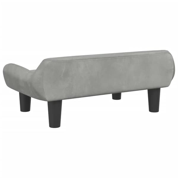 vidaXL Barnsoffa ljusgrå 70x40x24 cm sammet