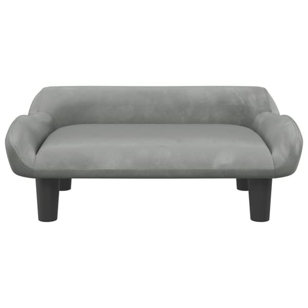 vidaXL sofa til børn 70x40x24 cm velour lysegrå