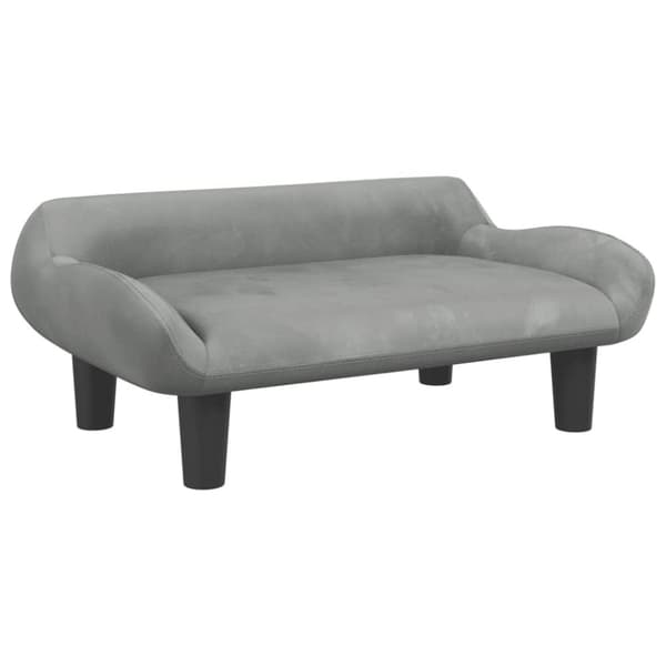 vidaXL sofa til børn 70x40x24 cm velour lysegrå