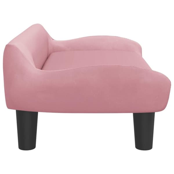 vidaXL sofa til børn 70x40x24 cm velour lyserød