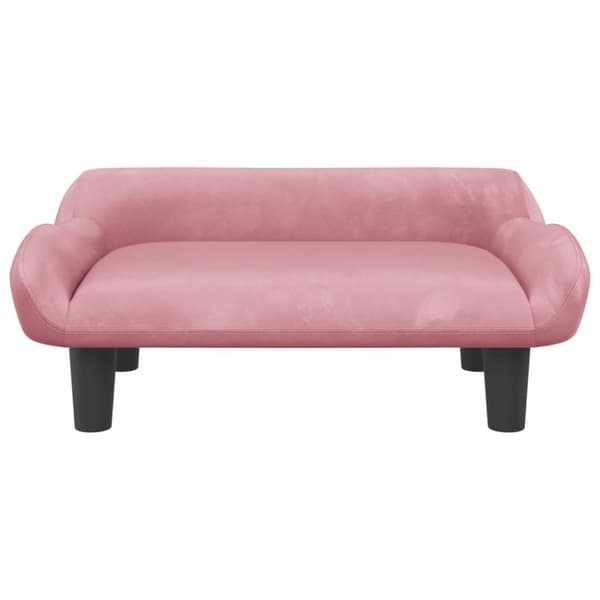 vidaXL sofa til børn 70x40x24 cm velour lyserød
