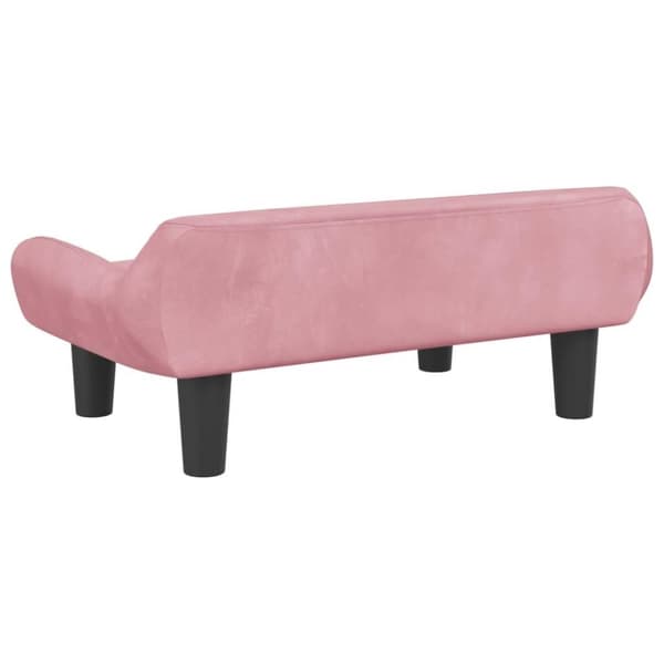 vidaXL Barnsoffa rosa 70x40x24 cm sammet