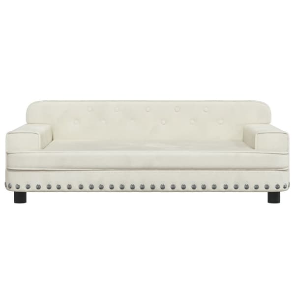 vidaXL sofa til børn 90x53x30 cm velour cremefarvet
