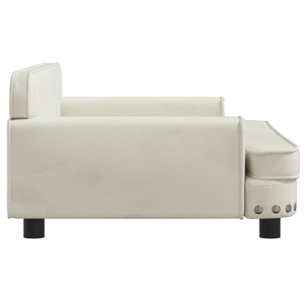 vidaXL sofa til børn 90x53x30 cm velour cremefarvet