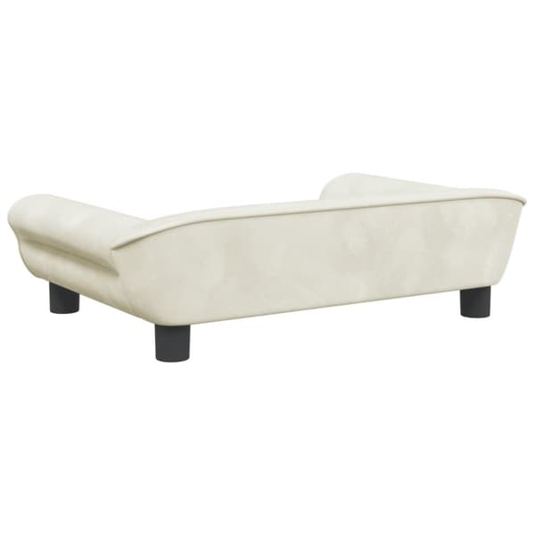 vidaXL Barnsoffa gräddvit 70x45x26 cm sammet