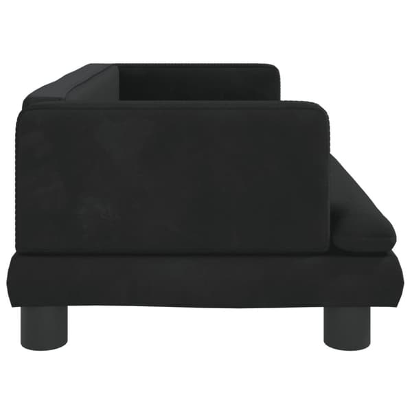 vidaXL Barnsoffa svart 80x45x30 cm sammet