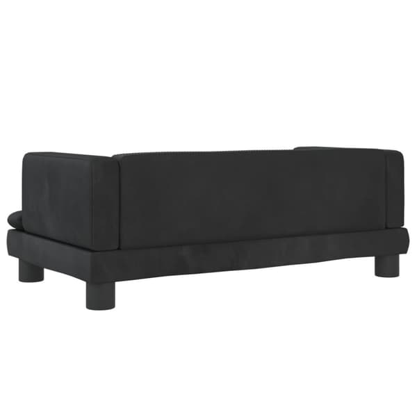 vidaXL Barnsoffa svart 80x45x30 cm sammet