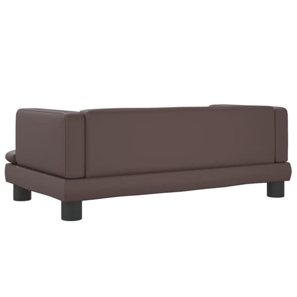 vidaXL Barnsoffa brun 80x45x30 cm konstläder