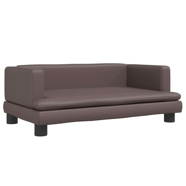 vidaXL Barnsoffa brun 80x45x30 cm konstläder