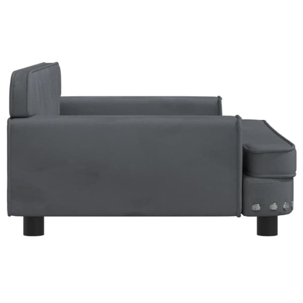 vidaXL sofa til børn 90x53x30 cm velour mørkegrå