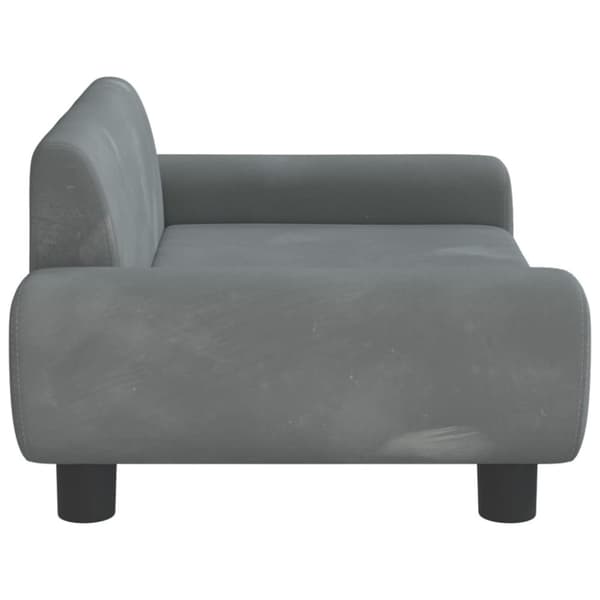 vidaXL sofa til børn 70x45x33 cm velour mørkegrå