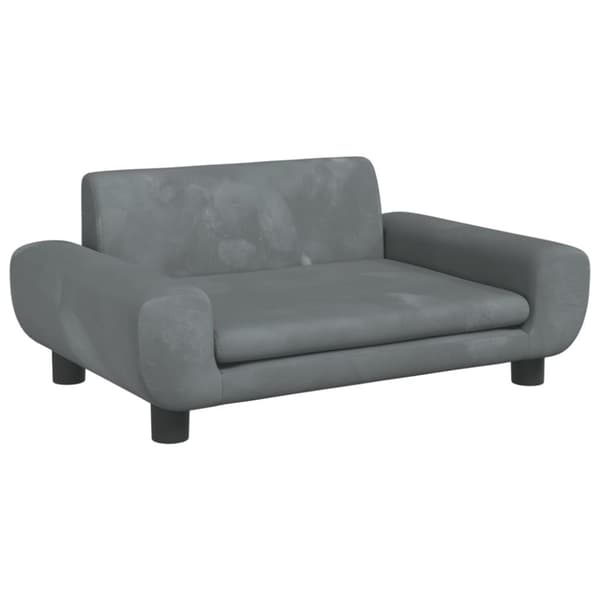 vidaXL sofa til børn 70x45x33 cm velour mørkegrå