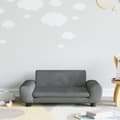 Miniatyrbillede 1 af 7: vidaXL sofa til børn 70x45x33 cm velour mørkegrå