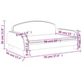 Miniatyrbild 6 av 7: vidaXL Barnsoffa brun 70x45x30 cm tyg