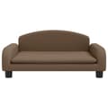 Miniatyrbild 2 av 7: vidaXL Barnsoffa brun 70x45x30 cm tyg