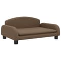 Miniatyrbild 1 av 7: vidaXL Barnsoffa brun 70x45x30 cm tyg
