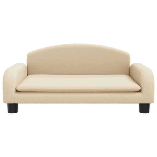 vidaXL Barnsoffa gräddvit 70x45x30 cm tyg