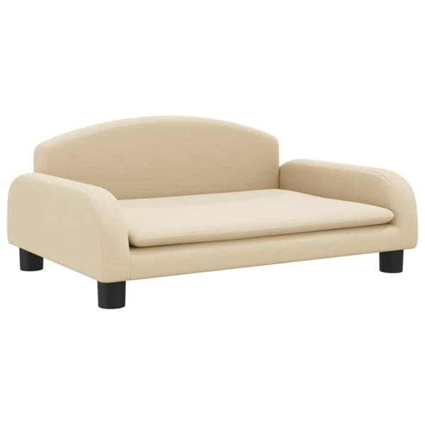 vidaXL Barnsoffa gräddvit 70x45x30 cm tyg