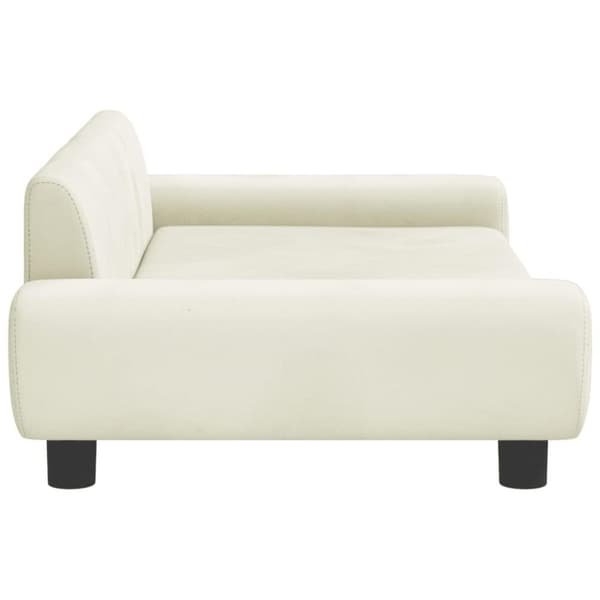 vidaXL Barnsoffa gräddvit 100x54x33 cm sammet