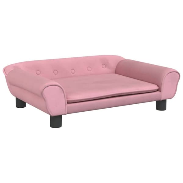 vidaXL sofa til børn 70x45x26 cm velour lyserød