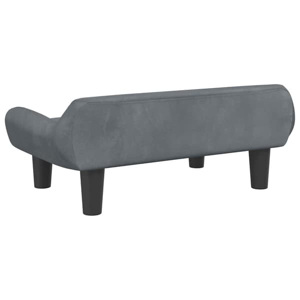 vidaXL Barnsoffa mörkgrå 70x40x24 cm sammet