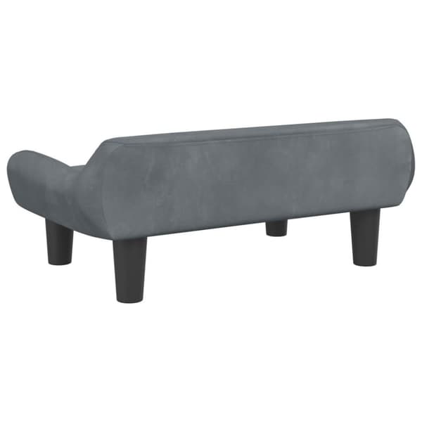 vidaXL sofa til børn 70x40x24 cm velour mørkegrå