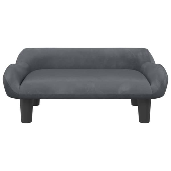 vidaXL sofa til børn 70x40x24 cm velour mørkegrå