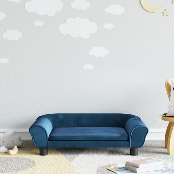 vidaXL sofa til børn 70x45x26 cm velour blå
