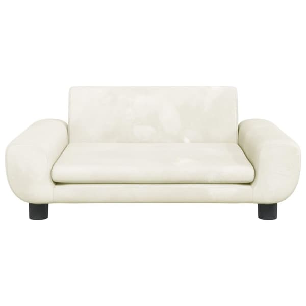 vidaXL sofa til børn 70x45x33 cm velour cremefarvet