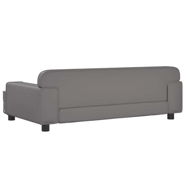 vidaXL sofa til børn 90x53x30 cm kunstlæder grå