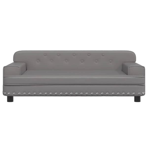vidaXL Barnsoffa grå 90x53x30 cm konstläder
