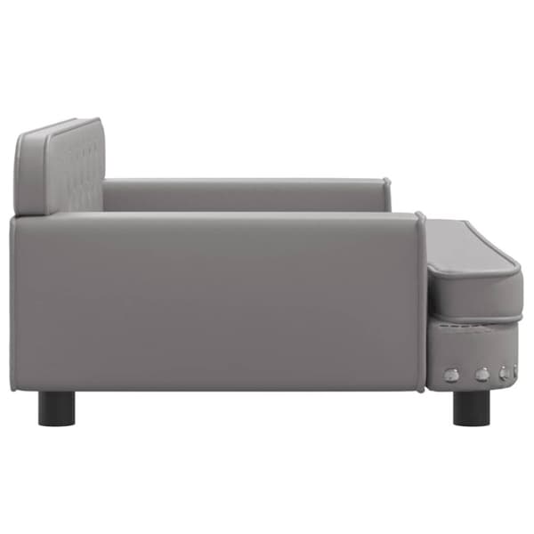 vidaXL Barnsoffa grå 90x53x30 cm konstläder
