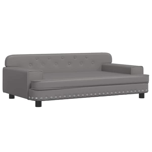 vidaXL Barnsoffa grå 90x53x30 cm konstläder