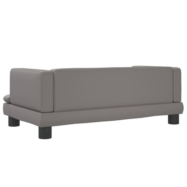 vidaXL Barnsoffa grå 80x45x30 cm konstläder