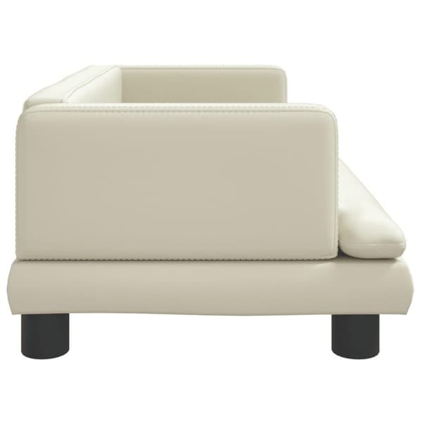 vidaXL Barnsoffa gräddvit 80x45x30 cm konstläder