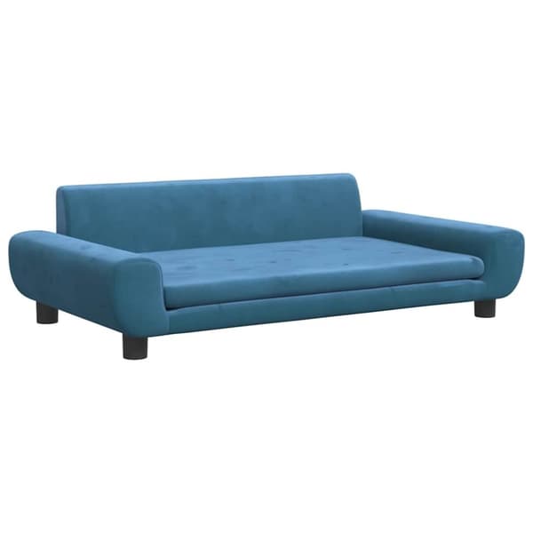 vidaXL Barnsoffa blå 100x54x33 cm sammet