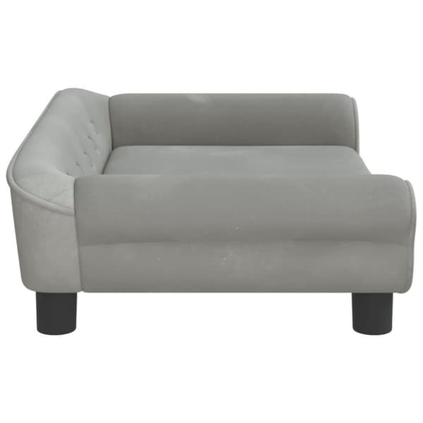 vidaXL sofa til børn 70x45x26 cm velour lysegrå