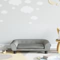 Miniatyrbillede 7 af 7: vidaXL sofa til børn 70x45x26 cm velour lysegrå