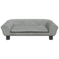 Miniatyrbillede 2 af 7: vidaXL sofa til børn 70x45x26 cm velour lysegrå