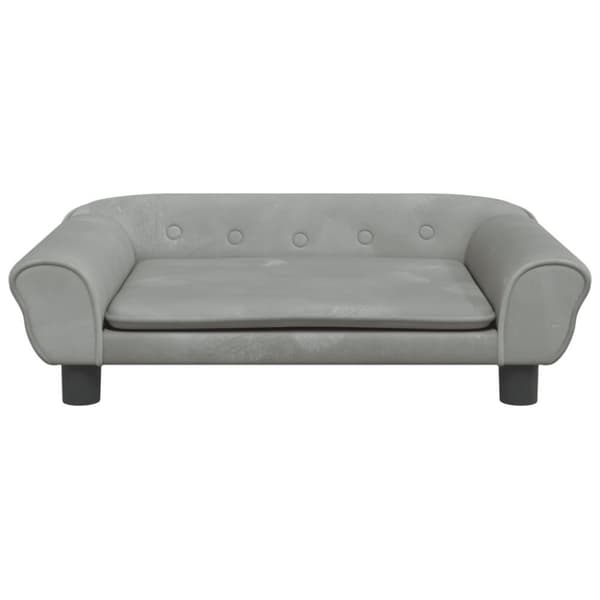 vidaXL sofa til børn 70x45x26 cm velour lysegrå