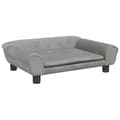 Miniatyrbillede 1 af 7: vidaXL sofa til børn 70x45x26 cm velour lysegrå